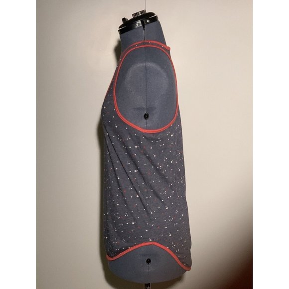 NWT Alternative Earth Racerback American Dot Hthr Navy Red Sleeveless Top Sz M - Picture 4 of 7